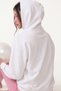 Women's Oversize Sweatshirt Hoodie Birds Atelier Printed White – Hooded, 3 Strands, Kangaroo Pocket - 4