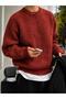 Men's Oversize Knitwear Sweater Crew Neck Thessaloniki Knit Comfortable Fit Soft Textured Daily Stylish Sweater