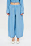 Women's Wide Leg Comfortable Cut 100% Linen Trousers with Elastic Waist