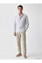 Ozmarka New Season Green Regular Fit Striped Oxford Men's Shirt - 2