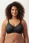 4-Pack Women's Cotton Seamless Sponge-Free Underwire-Free Gathering Bra - Non-Marking Minimizer Bra + Sleep Band as a Gift - 4