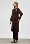 Stone Embellished Plus Size Suit - Brown - 2