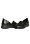 Black Leather Women's Casual Shoes - 3