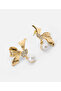 Crystal Stone Artificial Pearl Earrings - 3