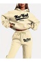 Unisex Men's and Women's New York Brooklyn Printed Oversize 3 Thread Hooded Tracksuit Set