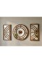 Aura Series Mirrored Plexiglass & Atlantic Pine Decorative Wall Clock and Panel Set 40 / 50 cm – Silent Movement