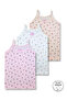 100% Cotton 3-14 Years Old Girls' Jacquard Undershirt Set of 3 / Undershirt / Underwear - 2