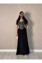 Black Evening Dress Hand Beading - 2