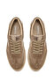 Women's Beige Lace-Up Thick Sole Suede Leather Sneaker Af450017Ds - 4
