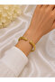Gold Multi-Row Stone Textured Cuff Bracelet – Adjustable Stylish Women's Bracelet