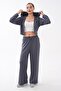 Women's Zipper Detailed Hooded Modal Set 265055 - - 3