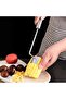 Corn cob peeler, stainless steel long handle, suitable for home kitchens, silver. - 3