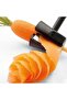 Spiral vegetable slicer 2-piece set, stainless steel, suitable for potatoes and cucumbers, black. - 2