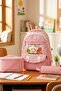 Relaxi̇on 1940 Triple Set Primary School Bag with Pen Holder and Lunch Bag Pink - 2