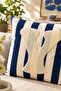 Punch Embroidered Throw Pillow Cover - 43*43 cm - Navy Blue Letter Y - Pnk001 - 2