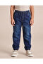 Boys Navy Pull On Jogger Jeans