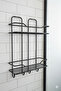 Adhesive Two-Tier Bathroom Shelf Black