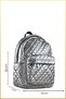 Sima Women's Quilted Parachute Fabric Backpack - Platinum - 3