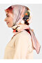 Rose Painted Patterned Scarf - Mink - 3