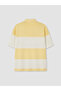 Yellow Polo Collar Color Blocked Men's T-Shirt - 7