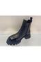 Genuine Leather Patent Leather Elastic and Zippered Boots Women's Shoes - 3