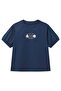 Women's Chiikawa Raglan Sleeve Navy Boyfriend Graphic Tee - 3