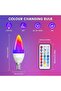 مصباح LED قابل للتعتيم بقوة 3 واط E14 متغير الألوان RGB + أبيض دافئ 3000 كلفن، مصباح شمعي بـ 12 لونًا - 2