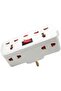 Universal 4 Way Electrical Adapter with Indicator Light Plug British Socket 4 Outlets (2UK, 2EU) Mul - 5