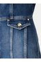 Dark Blue Denim Women's Dress - 5