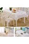 2-pack rectangular plastic tablecloths (137 x 183 cm) — Thickened oil-resistant PEVA tablecloth — Checkered pattern — Protective... - 3