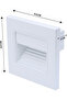 Step Light LED Recessed Wall Light, 1.5W Warm White, IP44 Waterproof - 6