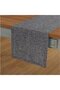 Home linen table runner, 30x180 cm, exquisite handmade coffee table runner - silver-grey - 3