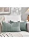 Rust Lumbar Decorative Throw Pillow Covers 12x20 Inch for Couch Bed Sofa, Rustic Farmhous - 2