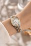 Ronny Women's Wristwatch – Two-Tone Silver and Gold Steel Band, Minimalist Design with Stones, Elegant Casual Watch - 4