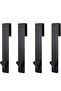Four clear, no-drill shower hooks, suitable for towels and bathroom glass walls.