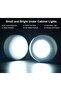 Mini Touch Light, 6 Pack Wireless Under Cabinet Lights Round Tap Push Button Light Battery Op - 2