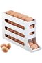 Egg Holder for Fridge, 4-Layer Automatic Egg Rolling Dispenser, Space Saving Egg Tray for Refrigerat - 6