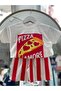 Pizza Baskılı Şortlu Takım