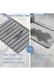 AWW Foldable Stone Bath Mat, Diatomaceous, 23.6"x15.5", Grey | Quick-dry surface, super absorbent, e - 4