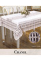 Chanel Model Gardenya Linen Cream-Cream 160X260 cm Stylish Decorative Tablecloth - 3