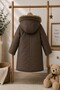 New Foiled Plush Furry Zippered Quilted Hooded Snow Puffer Winter Baby Boy Coat Children's Coat - 3