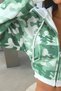 Culture Gray Hooded Camouflage Pattern Zippered Kangaroo Pocket Embroidered Premium Lace-Up Loose Tracksuit Set - 6