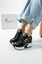New Season Black and White Hidden Wedge Heel Sneakers Heel Height Total 10 cm - 2