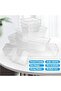 SKY-TOUCH 14PCS Drawer Organiser Trays,4 Size Clear Plastic Desk Storage Boxes,Makeup Organizer Tray - 6