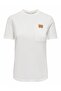 Women's White Onlteresa Reg S/S Teddy Top Rs Jrs T-Shirt