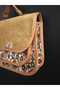 Anatolian-Inspired Bohemian Bag - Tan Suede and Authentic Weaving - 4