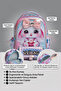 Candy Series Primary School Backpack Set - 3-Piece School Bag Set with Cute Bear Figure, Lunch Box and Pen Holder - 6