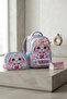 Candy Series Primary School Backpack Set - 3-Piece School Bag Set with Cute Bear Figure, Lunch Box and Pen Holder - 7