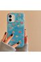 iPhone 11 Compatible - Aura Fish (Blue), (Internally Printed), Patterned Protective Case with Transparent Shiny Sides