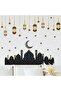 ملصقات نوافذ رمضان مبارك، ملصقات جدارية على شكل فانوس وقمر ونجمة، مستلزمات حفلات العيد الإسلامية - 6